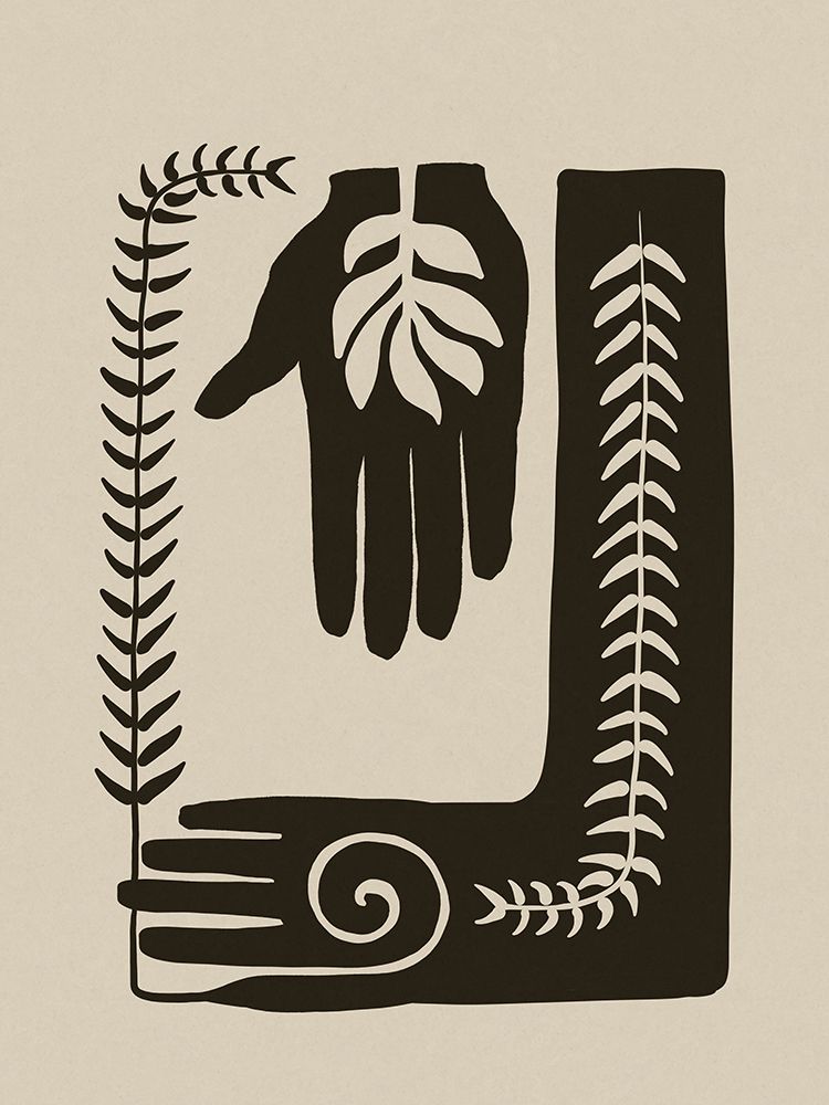 Natures Hands Block Print art print by Andrea Haase for $57.95 CAD