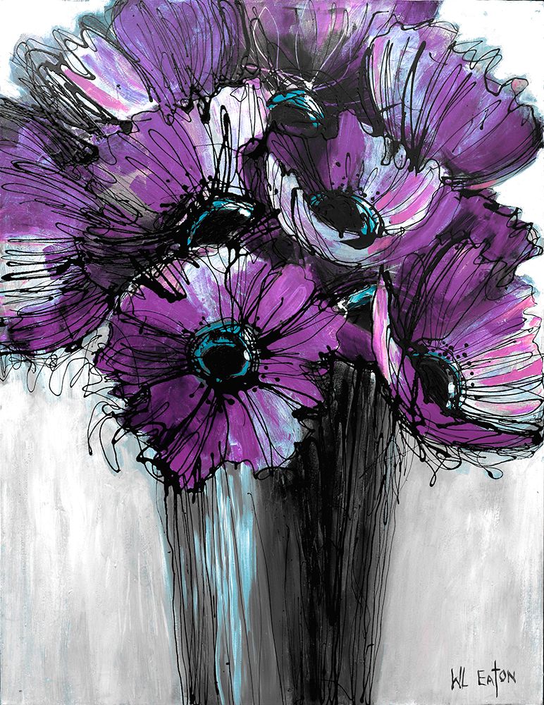 Purple Poppies art print by Winnie Eaton for $57.95 CAD