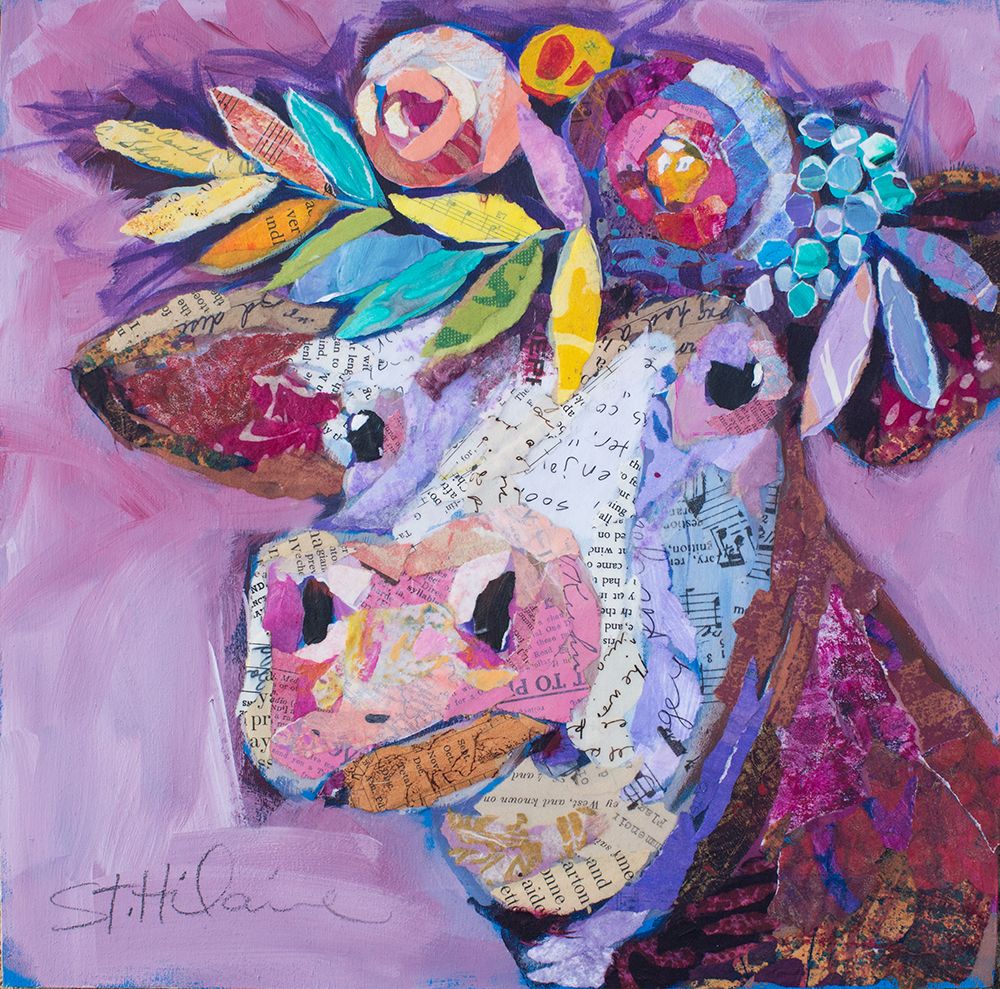Purple Cow art print by Elizabeth St Hilaire for $57.95 CAD