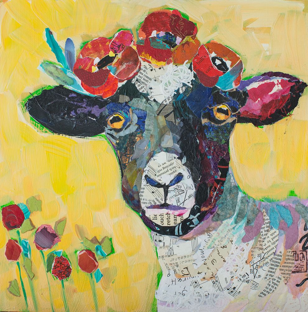 Floral Sheep art print by Elizabeth St Hilaire for $57.95 CAD