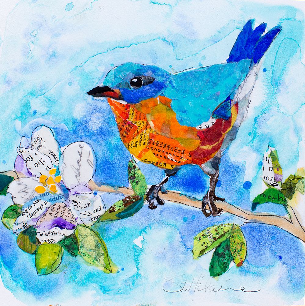 Happy Bluebird #1 art print by Elizabeth St Hilaire for $57.95 CAD