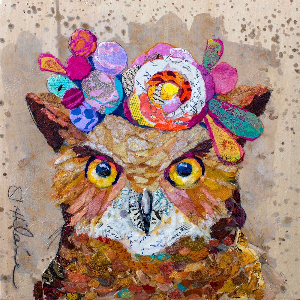 Floral Owl art print by Elizabeth St Hilaire for $57.95 CAD