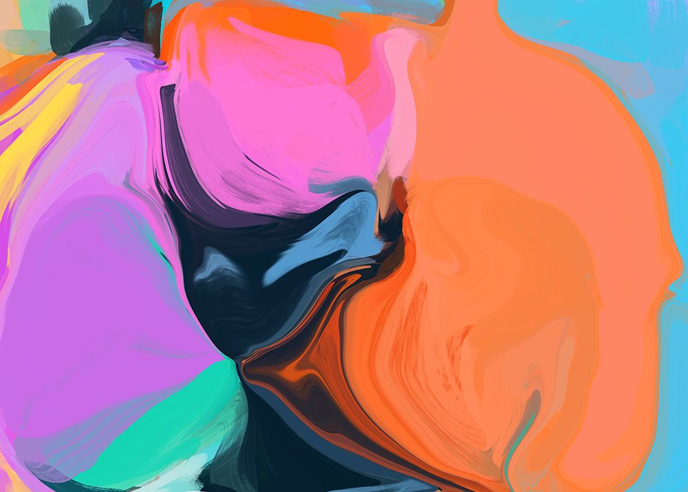 Color Burst Abstraction XII art print by Irena Orlov for $57.95 CAD