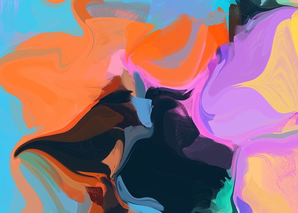 Color Burst Abstraction XIII art print by Irena Orlov for $57.95 CAD