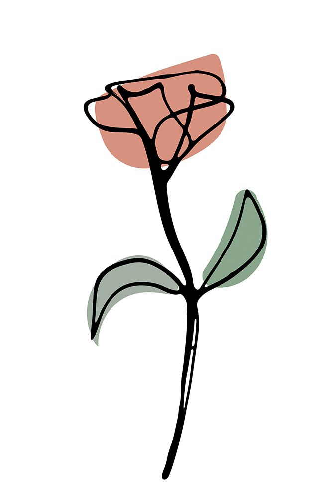 Minimal Rose Flower art print by Andrea Haase for $57.95 CAD