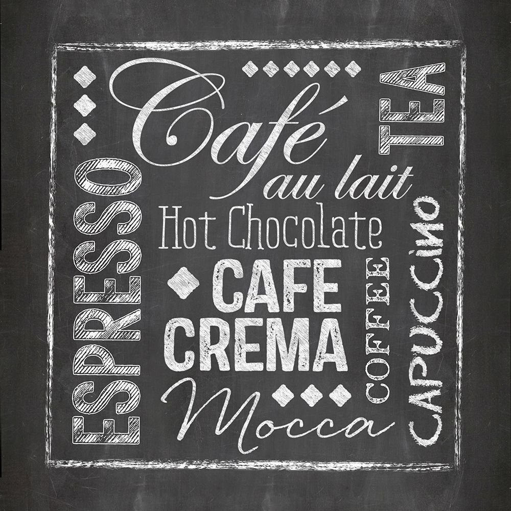Coffee Chalkboard art print by Andrea Haase for $57.95 CAD