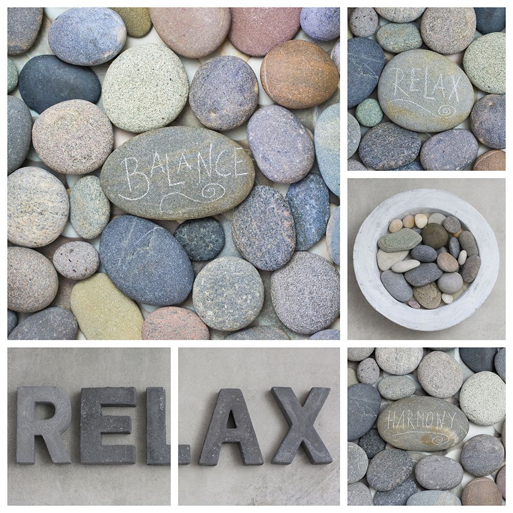 Zen Pebble Relax Collage art print by Andrea Haase for $57.95 CAD