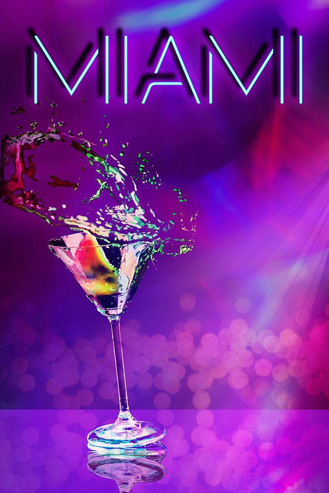 Miami Party Night art print by Andrea Haase for $57.95 CAD