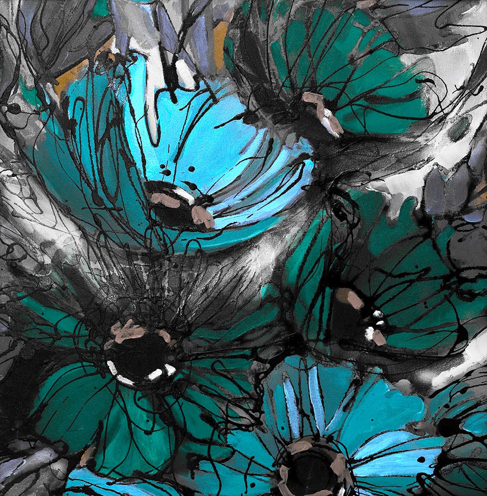 Blue Poppies II art print by Winnie Eaton for $57.95 CAD