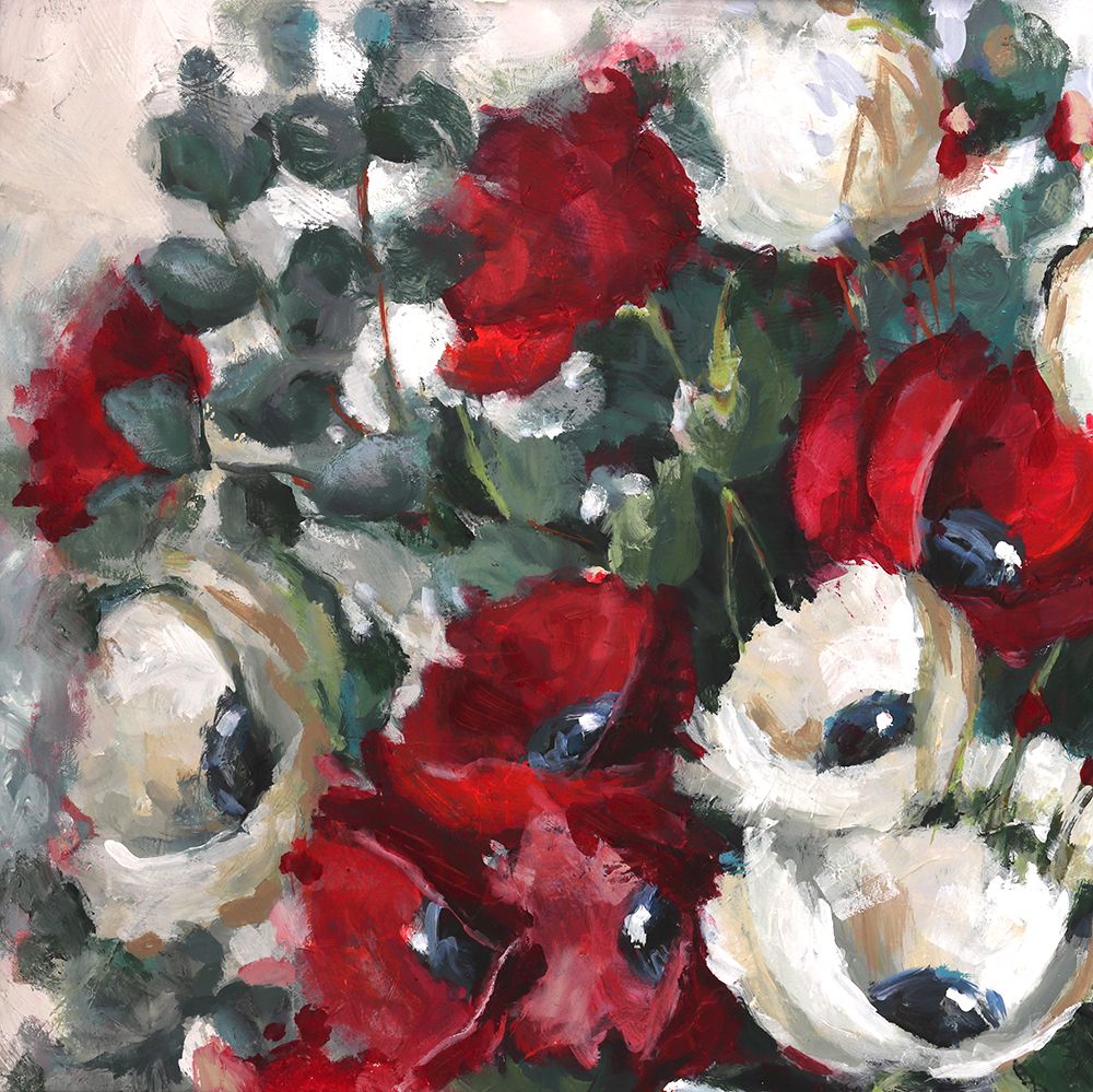 White And Red I art print by Winnie Eaton for $57.95 CAD