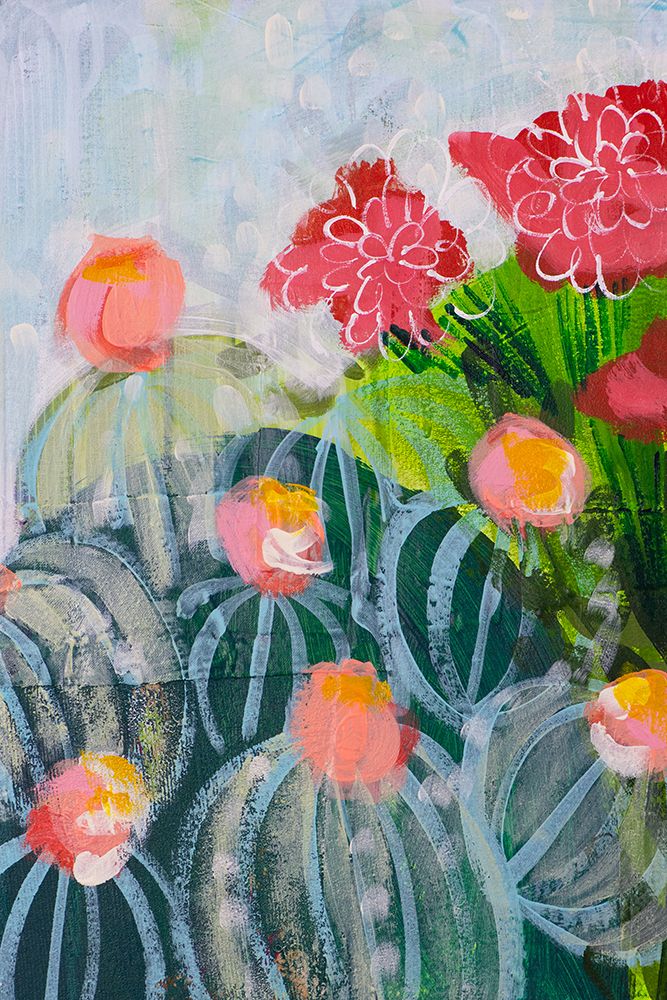 Floral Cactus art print by Shelley Hampe for $57.95 CAD