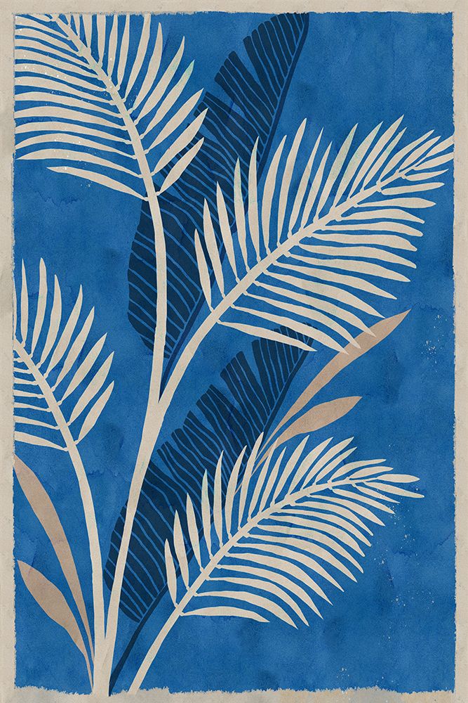 Cobalt Blue Palms art print by Flora Kouta for $57.95 CAD