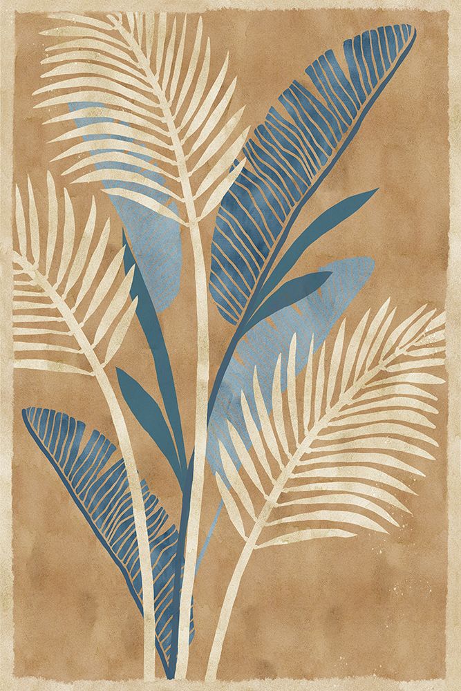 Cobalt Blue Palms III art print by Flora Kouta for $57.95 CAD