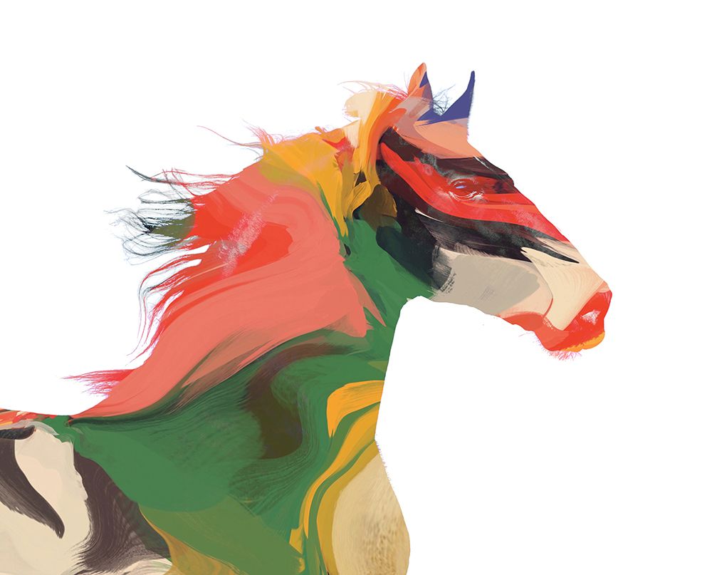 Color Wrapped Horse I art print by Irena Orlov for $57.95 CAD