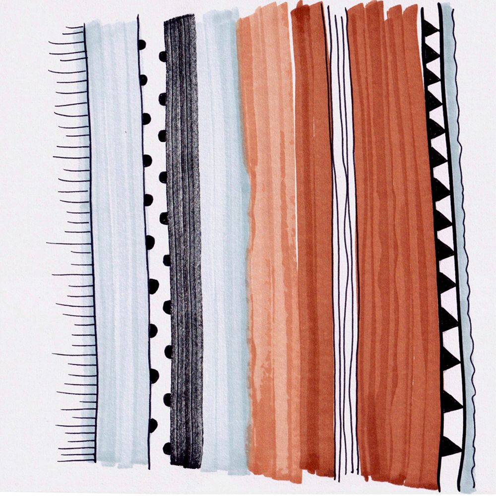 Stripe Block I art print by Karen Smith for $57.95 CAD