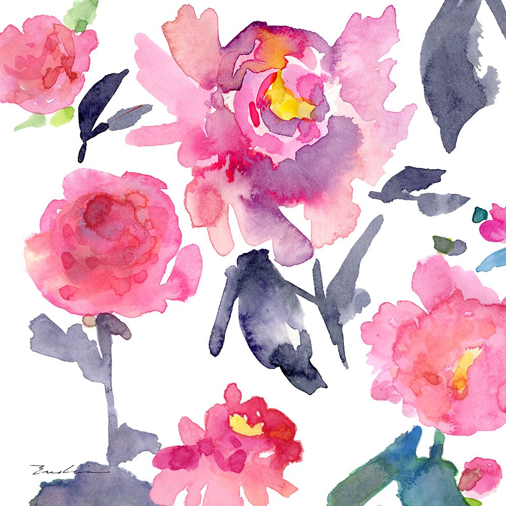 Pink Peonies I art print by Evalia Designs for $57.95 CAD