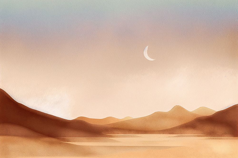 Desert Moonrise art print by Andrea Haase for $57.95 CAD