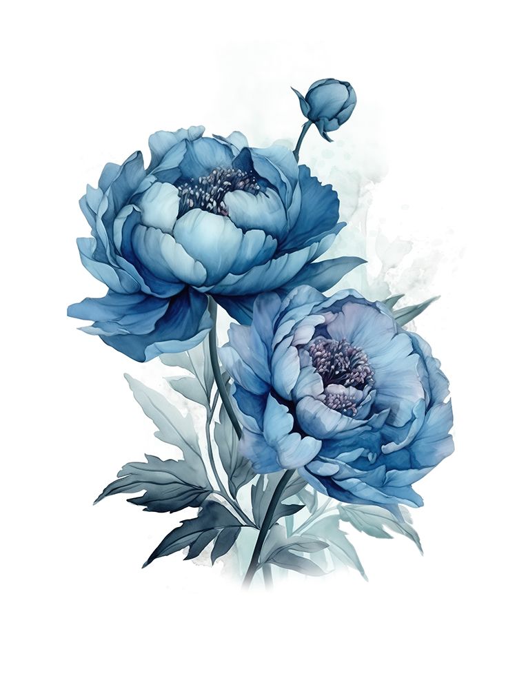 Blue Peonies Nostalgia II art print by Andrea Haase for $57.95 CAD