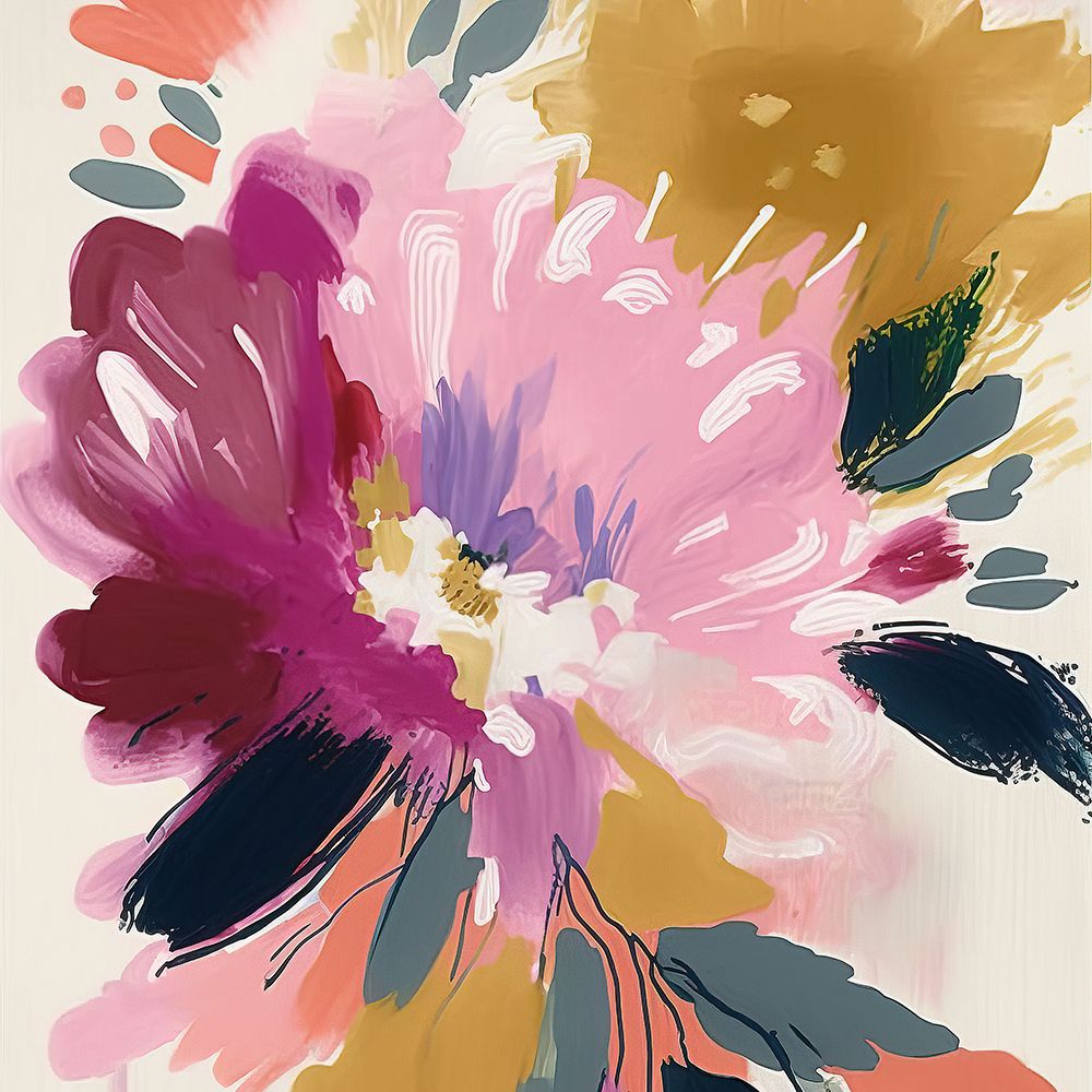 Impasto Flower III art print by Andrea Haase for $57.95 CAD