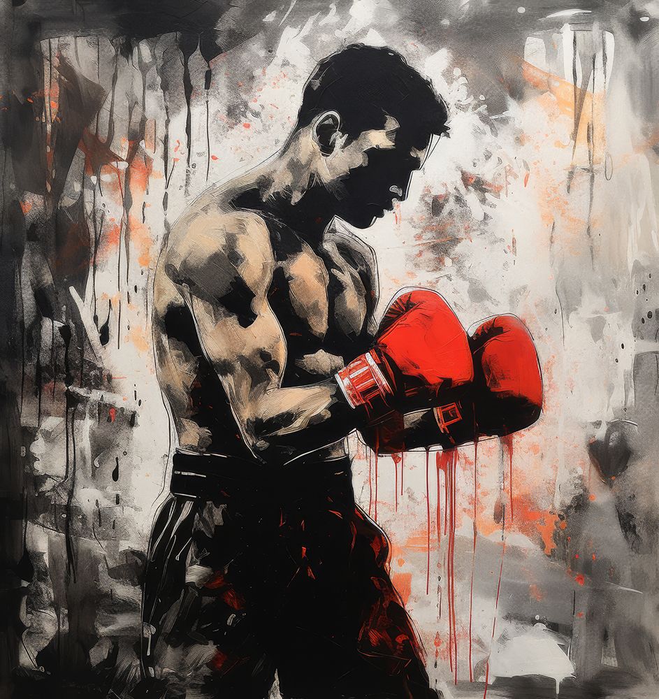 Boxing Brushstrokes 2 art print by Lazar Studio for $57.95 CAD