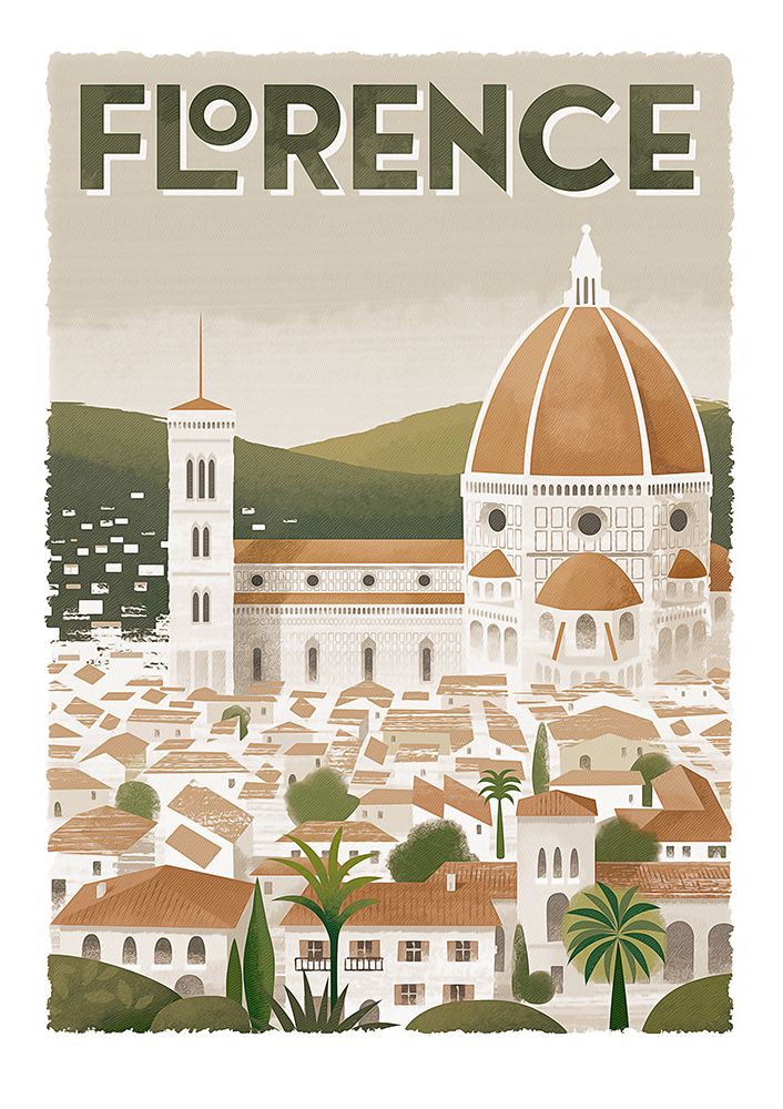 Vintage Poster Florence I art print by Steve Hunziker for $57.95 CAD