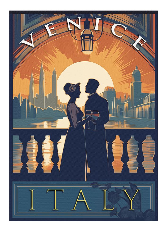 Vintage Poster Venice art print by Steve Hunziker for $57.95 CAD
