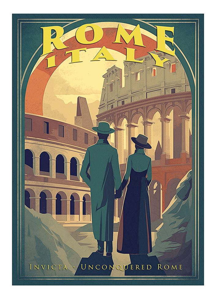 Vintage Poster Rome art print by Steve Hunziker for $57.95 CAD