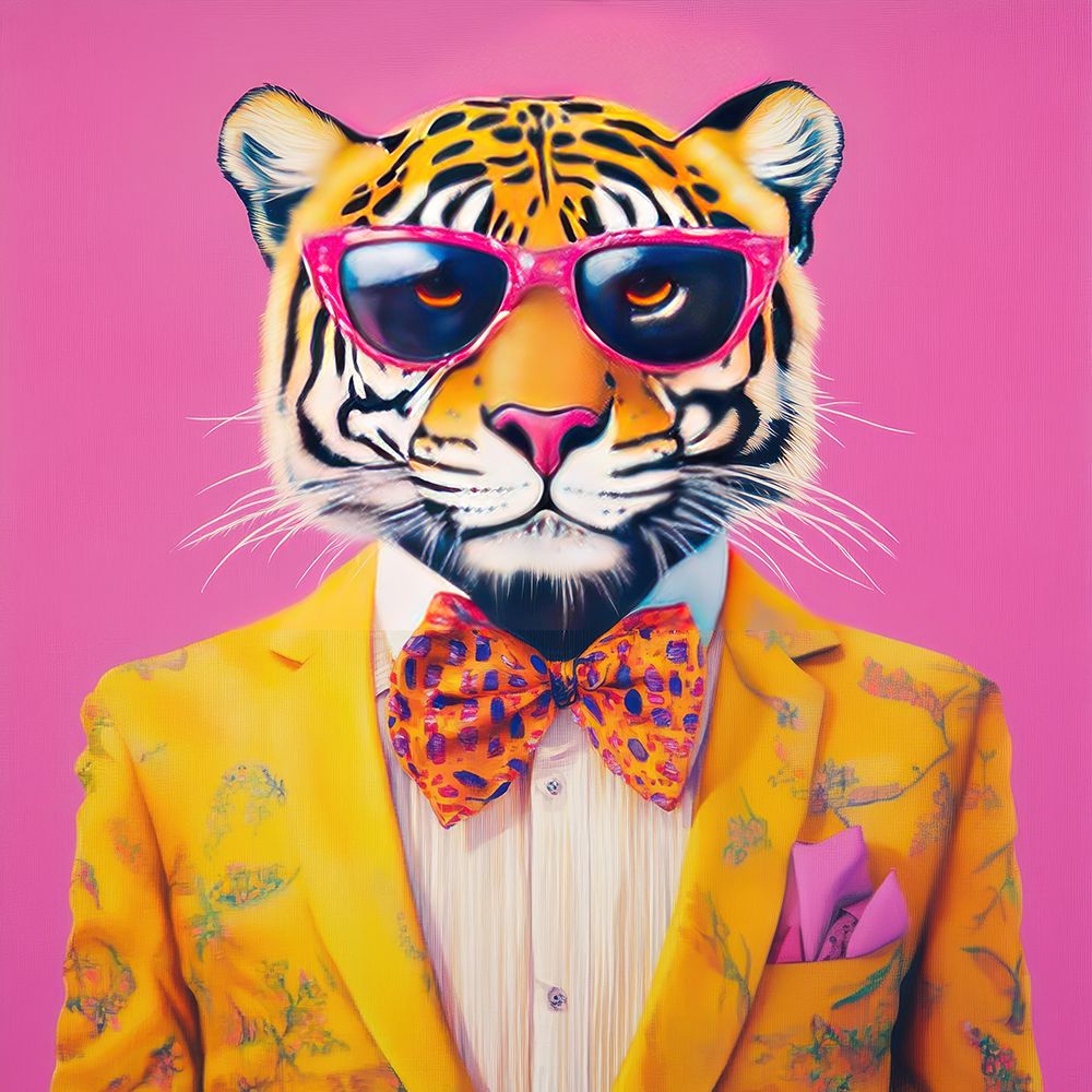 Joyful Jungle Cat art print by Lazar Studio for $57.95 CAD