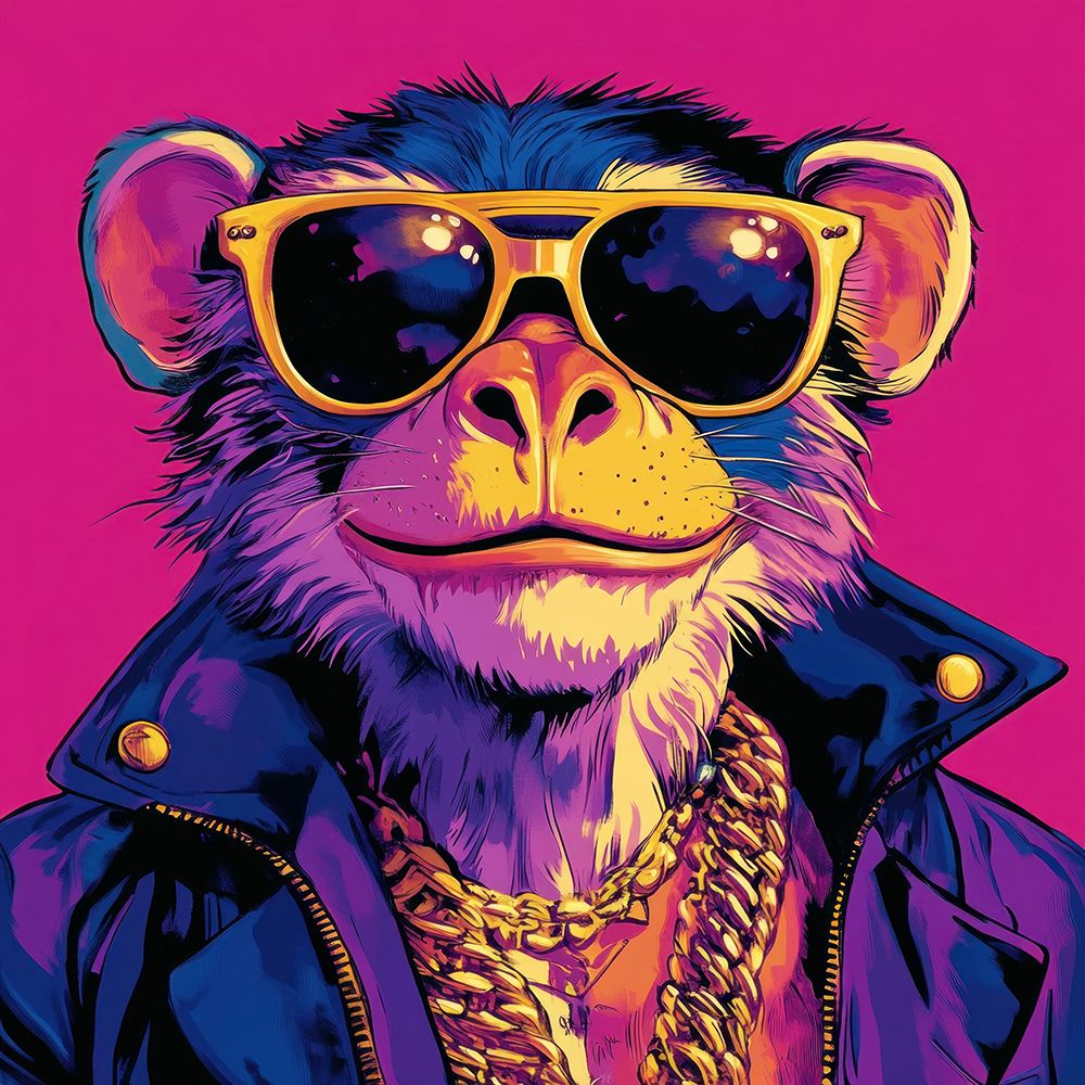 Funky Monkey Man art print by Lazar Studio for $57.95 CAD