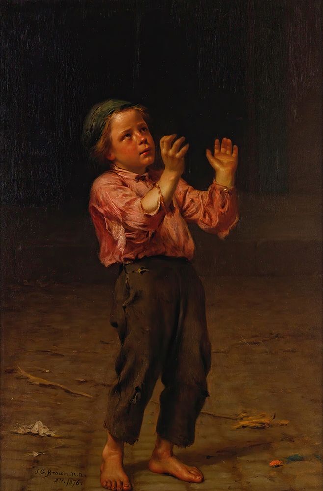 A Sure Catch 1876 art print by John George Brown for $57.95 CAD
