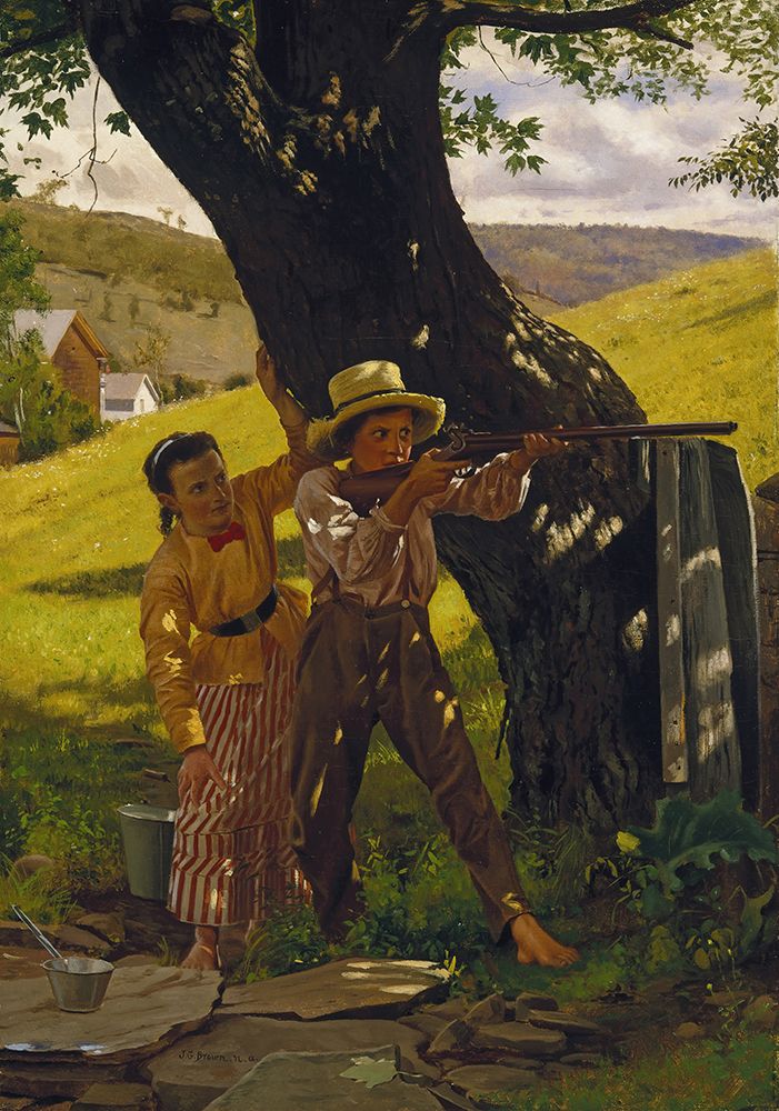 A Sure Shot art print by John George Brown for $57.95 CAD