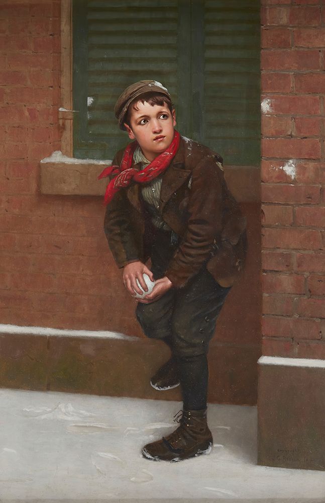 Anticipating the Perfect Moment ca 1897 art print by John George Brown for $57.95 CAD