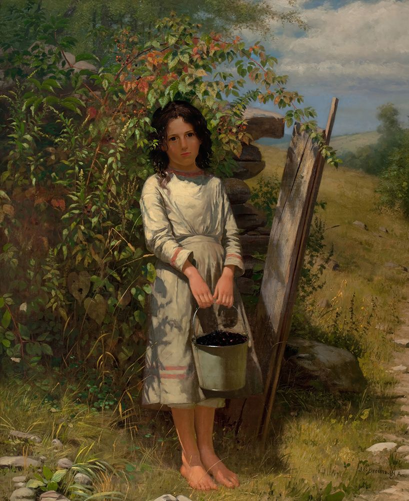 Blackberry Picking art print by John George Brown for $57.95 CAD