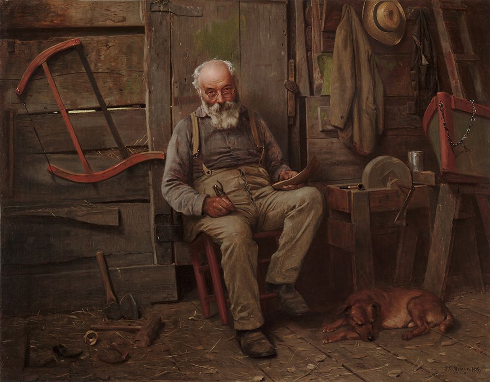 Boat Builder ca 1904 art print by John George Brown for $57.95 CAD
