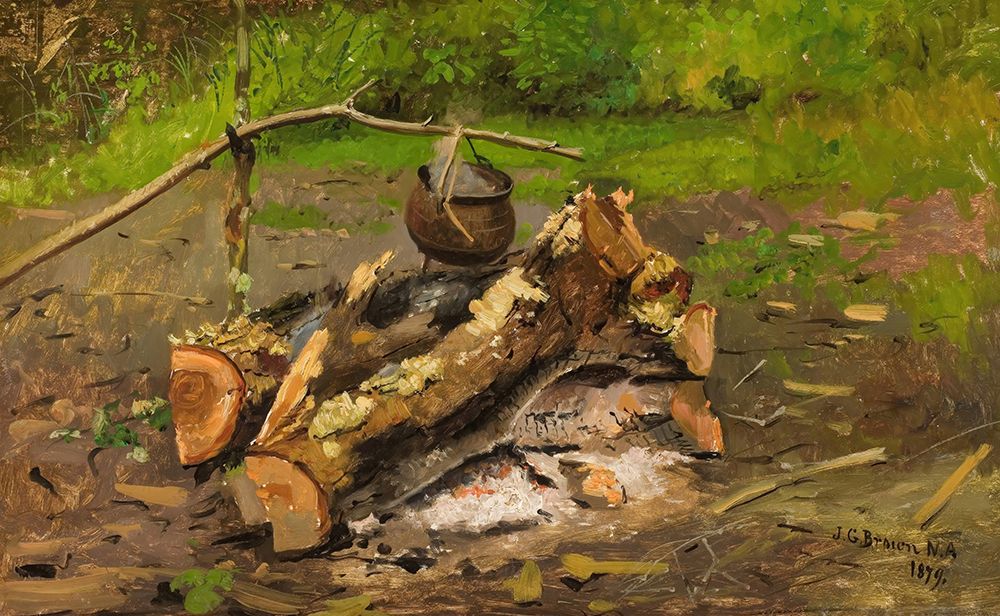 Camp in Vermont 1879 art print by John George Brown for $57.95 CAD
