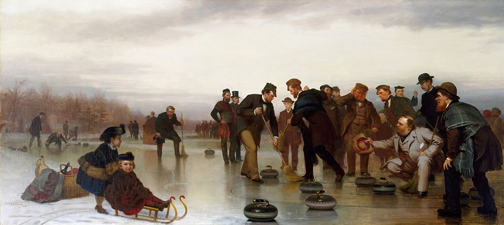 Curling a Scottish Game, at Central Park 1862 art print by John George Brown for $57.95 CAD