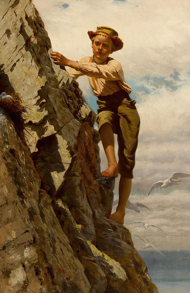 Great risks for small gains 1878 art print by John George Brown for $57.95 CAD