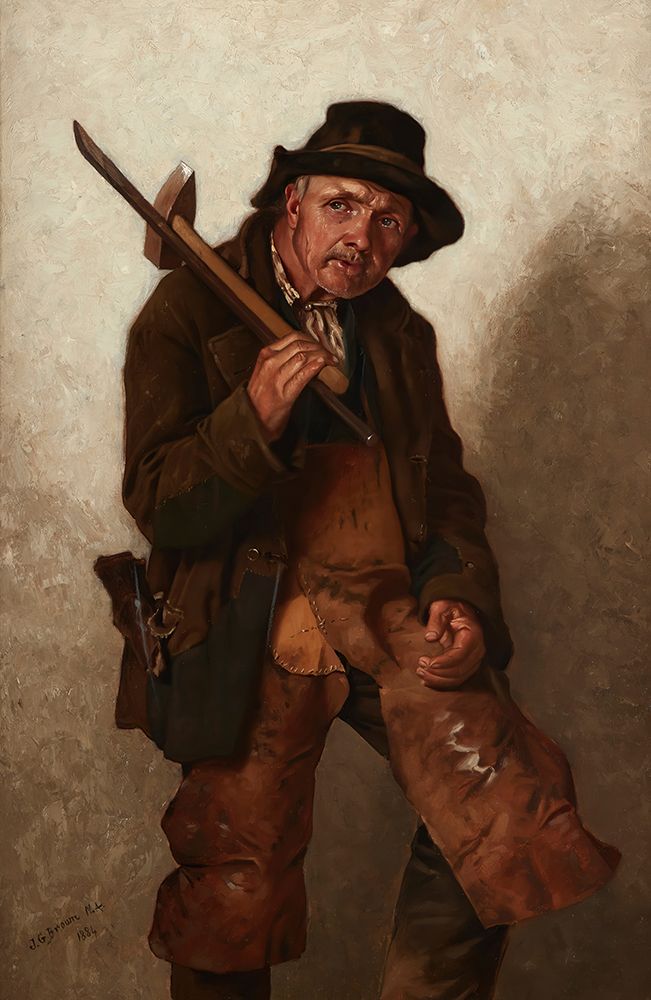 He Toils at Eighty 1884 art print by John George Brown for $57.95 CAD