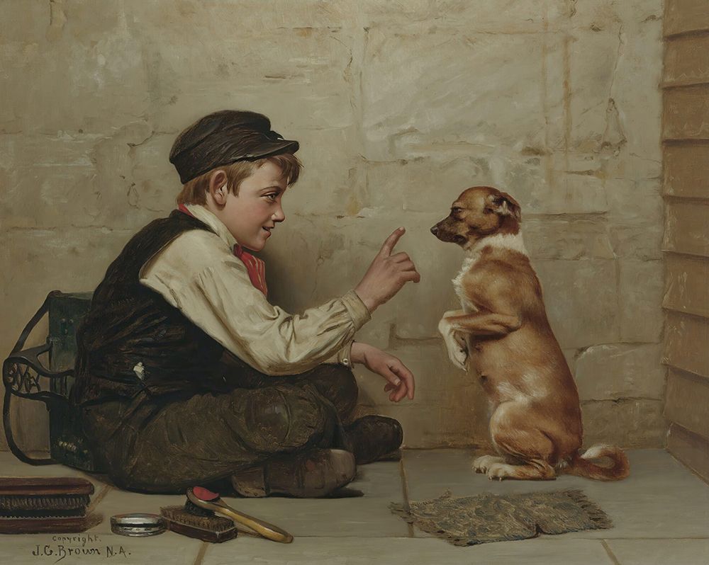 Keep Still ca 1889 art print by John George Brown for $57.95 CAD