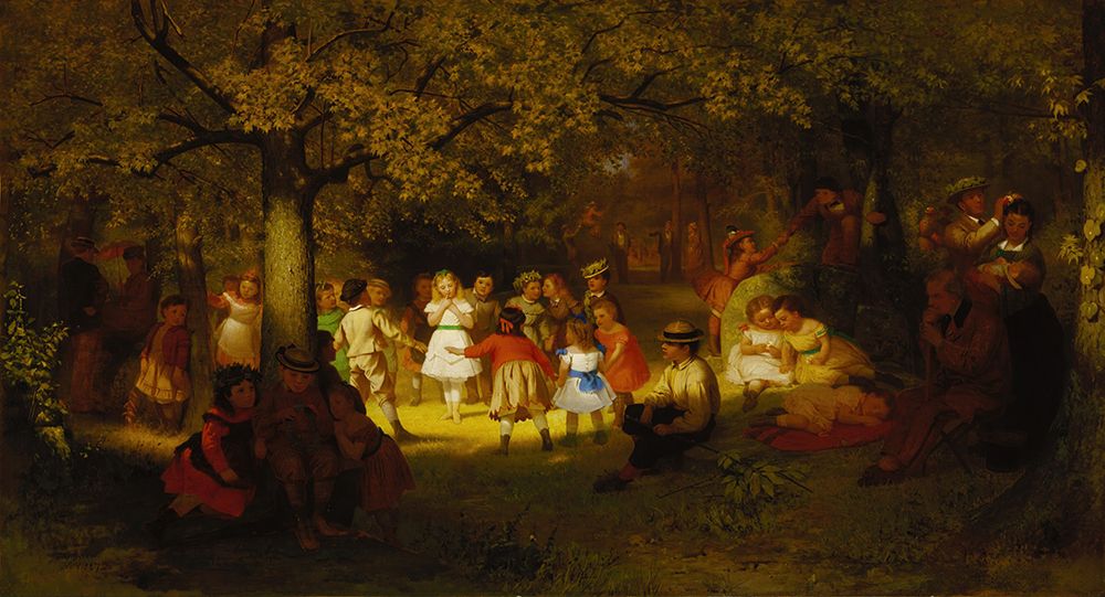 Picnic Party in the Woods 1872 art print by John George Brown for $57.95 CAD