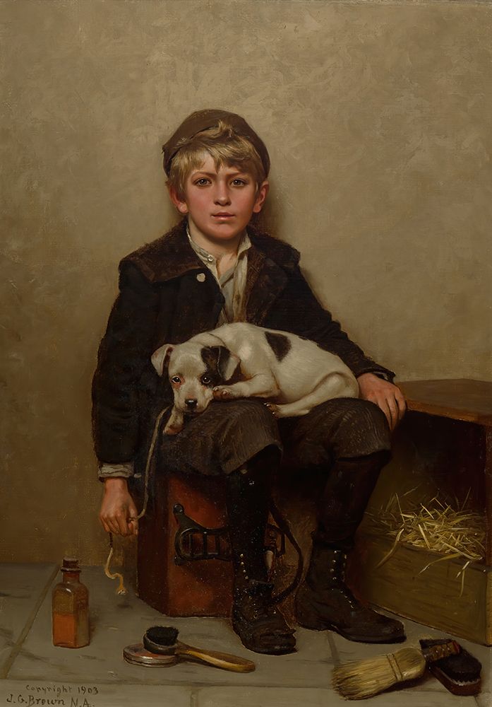 Shoeshine Boy 1903 art print by John George Brown for $57.95 CAD