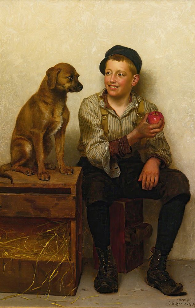 Teasing The Pup art print by John George Brown for $57.95 CAD