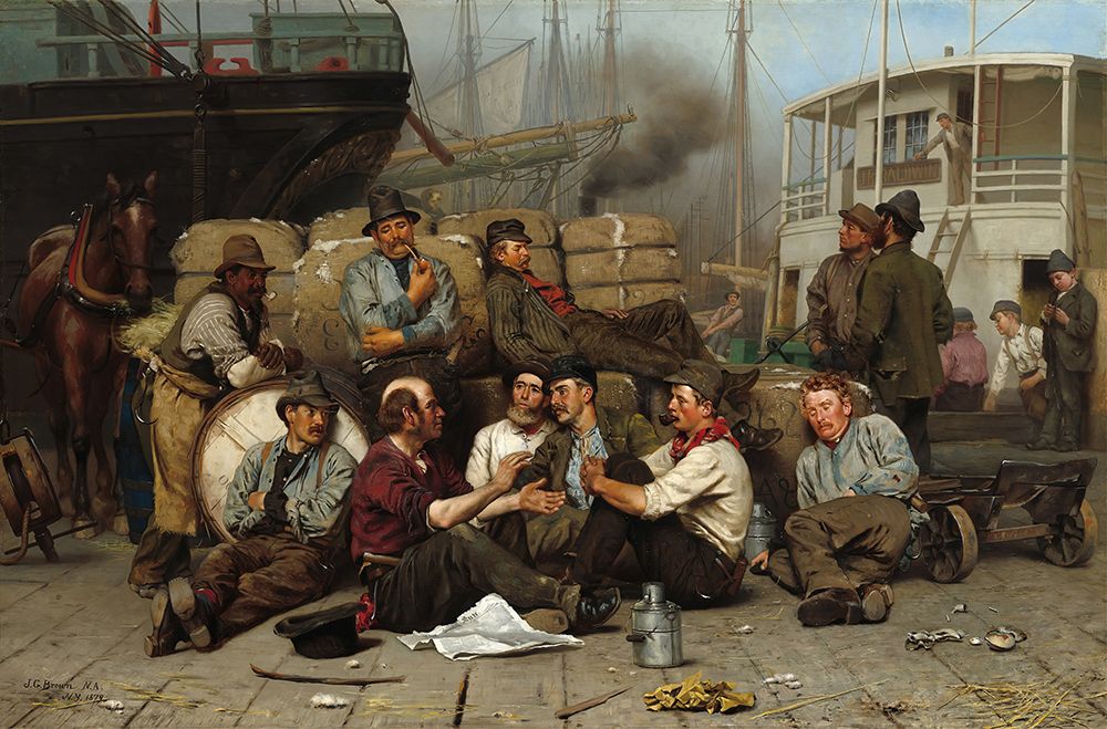 The Longshoremens Noon 1879 art print by John George Brown for $57.95 CAD