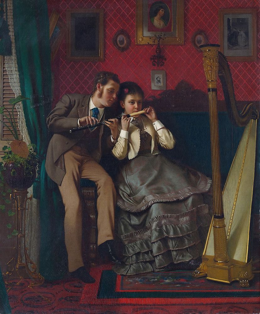The Music Lesson 1870 art print by John George Brown for $57.95 CAD