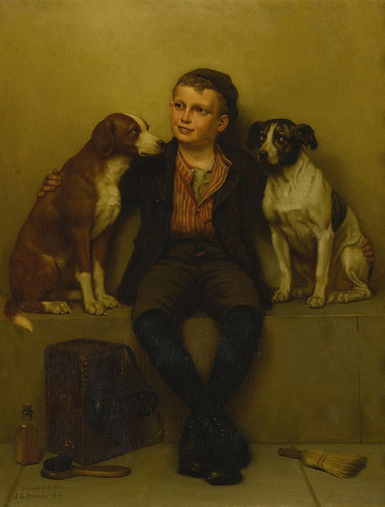 The Rivals 1904 art print by John George Brown for $57.95 CAD