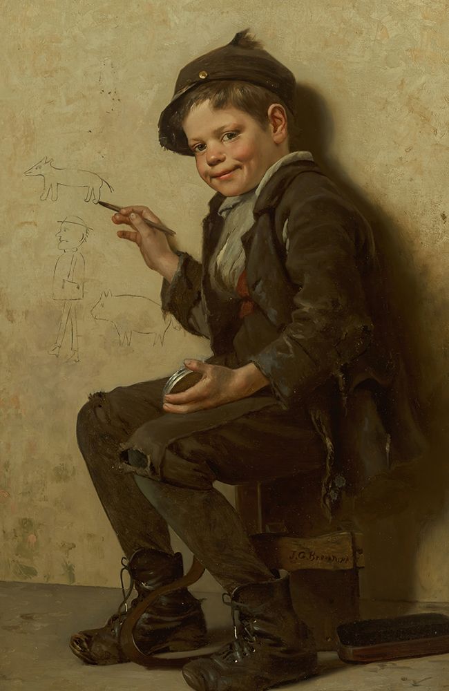The Young Artist ca 1885 art print by John George Brown for $57.95 CAD