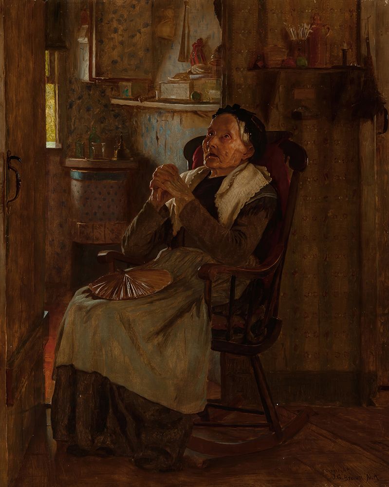 Twas Long Ago ca 1903 art print by John George Brown for $57.95 CAD