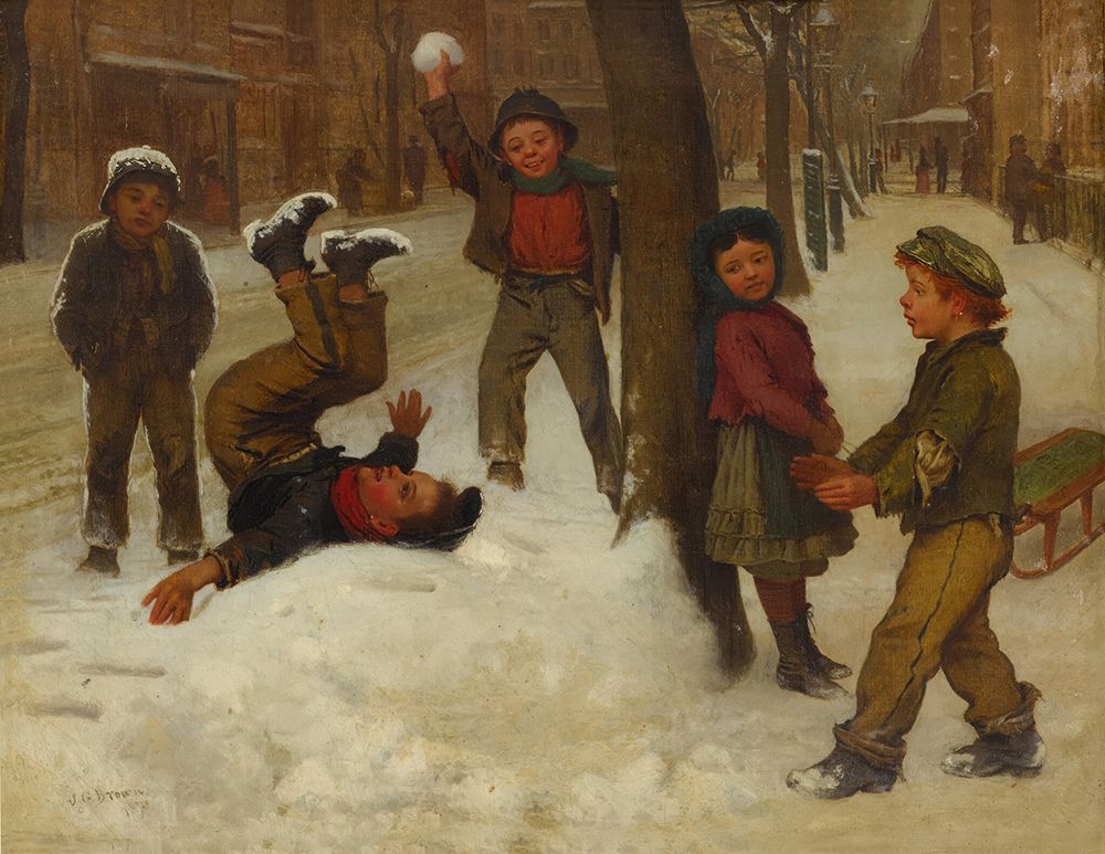 Winter Games 1871 art print by John George Brown for $57.95 CAD