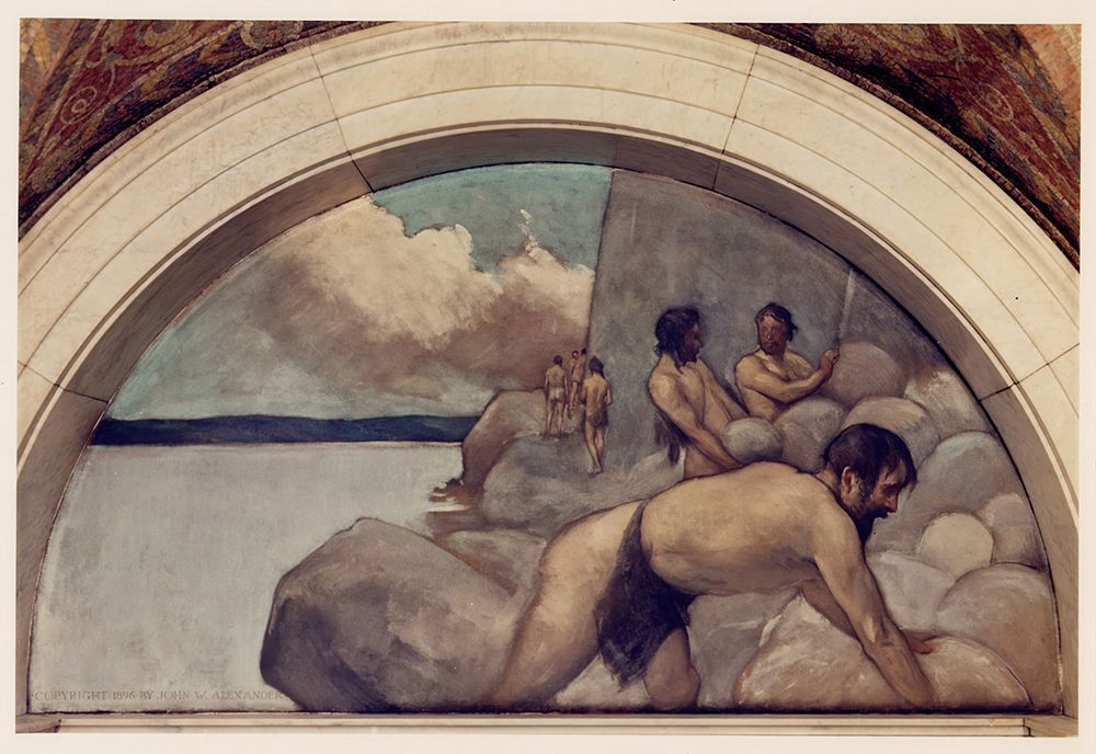 Cairn mural in Evolution of the Book series 1896 art print by John White Alexander for $57.95 CAD