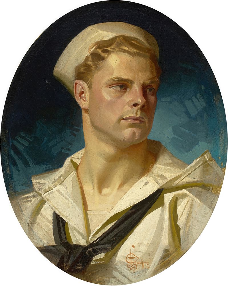 Charles Beach WWI American Sailor 1918 art print by Joseph Christian Leyendecker for $57.95 CAD